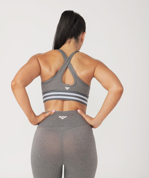 Core Support Sports Bra (Grey) by OneMoreRep - Nutrition Warehouse