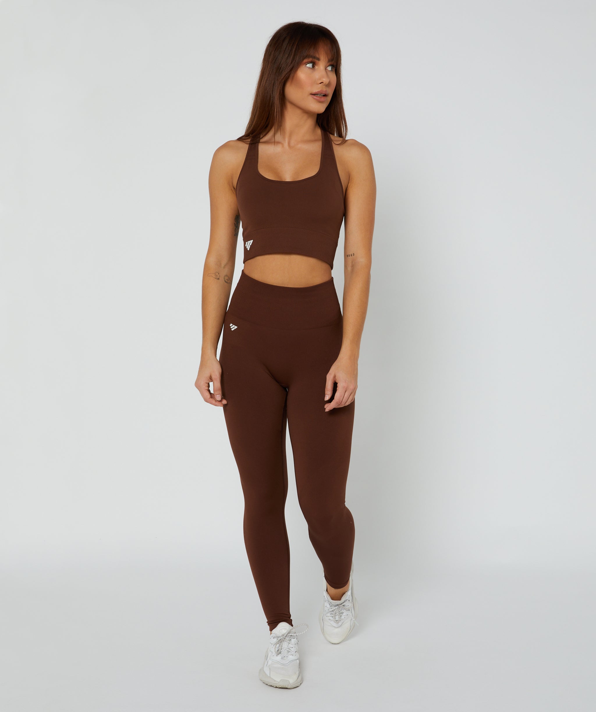 Luxe Seamless Sports Bra (Mocha) by OneMoreRep - Nutrition Warehouse
