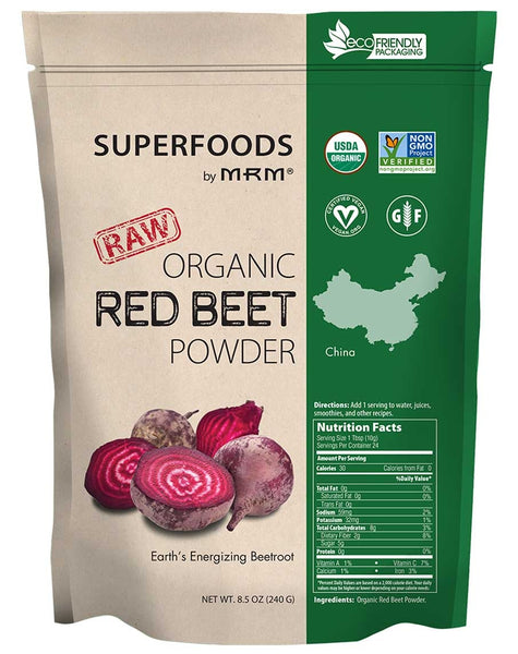 Raw Organic Red Beet Powder by MRM - Nutrition Warehouse