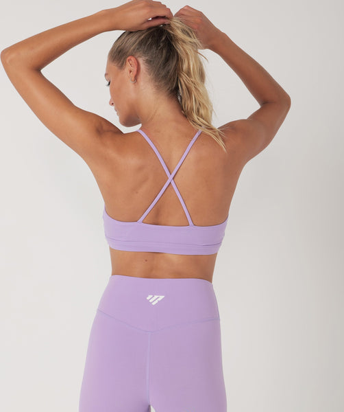 Core Strappy Sports Bra (Lilac) by OneMoreRep - Nutrition Warehouse