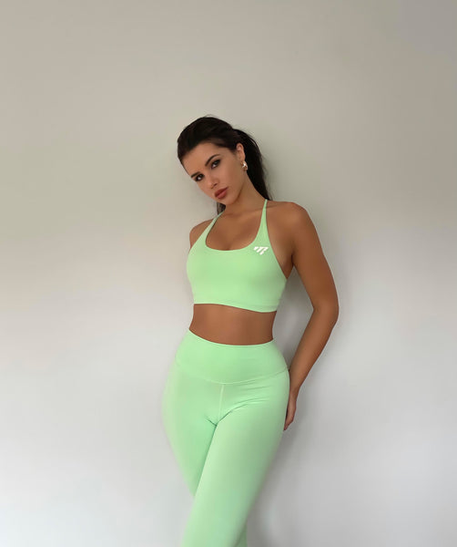 Core Strappy Sports Bra (Mint) by OneMoreRep - Nutrition Warehouse